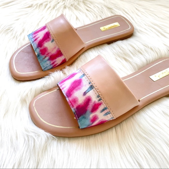 Band slide sandals tie dye square toe nude - Picture 7 of 8